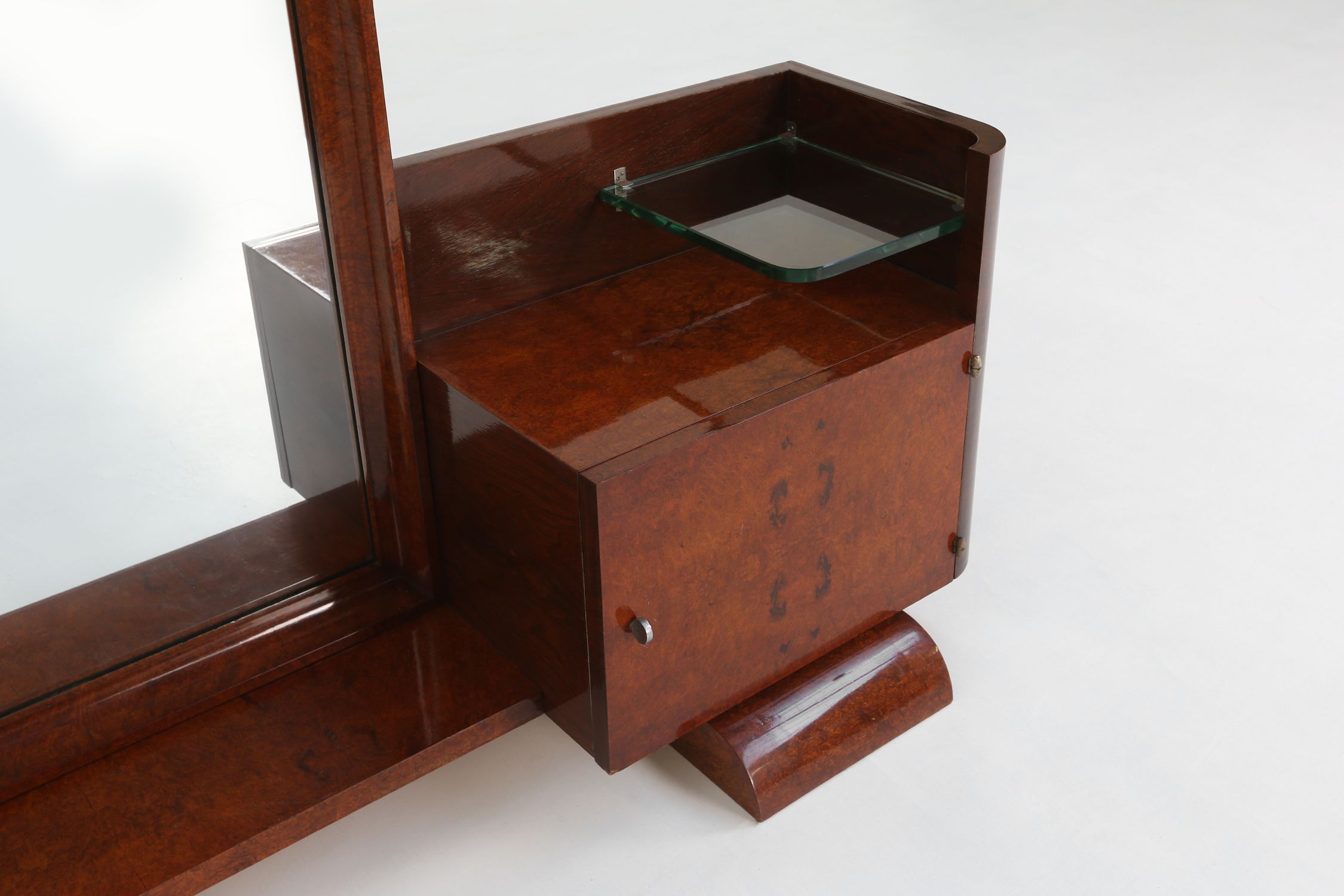 Art Deco Dressing Mirror by De Coene in Walnut Veneer, Belgium 1930sthumbnail